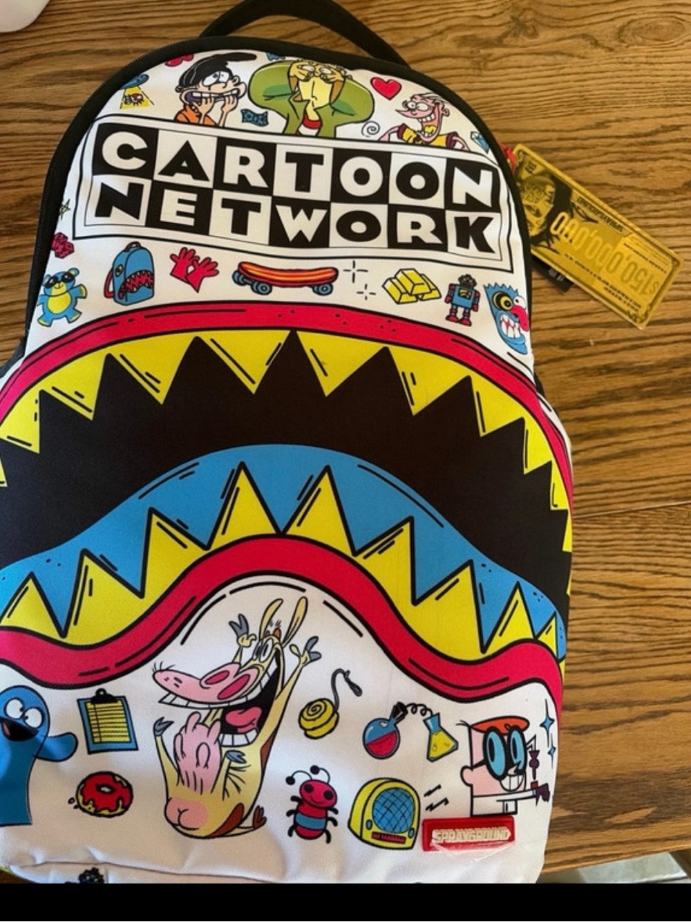 Sprayground Cartoon Network Kids Backpack - White, Black, Yellow, Blue, Red
